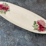Sling Oval Platter Garden Pink Roses