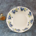 Blue Roses Serving Curry Bowl