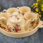 Set Of 4 English Roses Tea Set