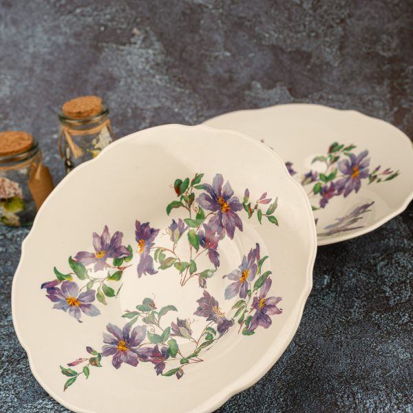 English Lavender Curvy Pasta Bowls, Each