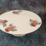 Chrysanthemum Cake Platter With Stand