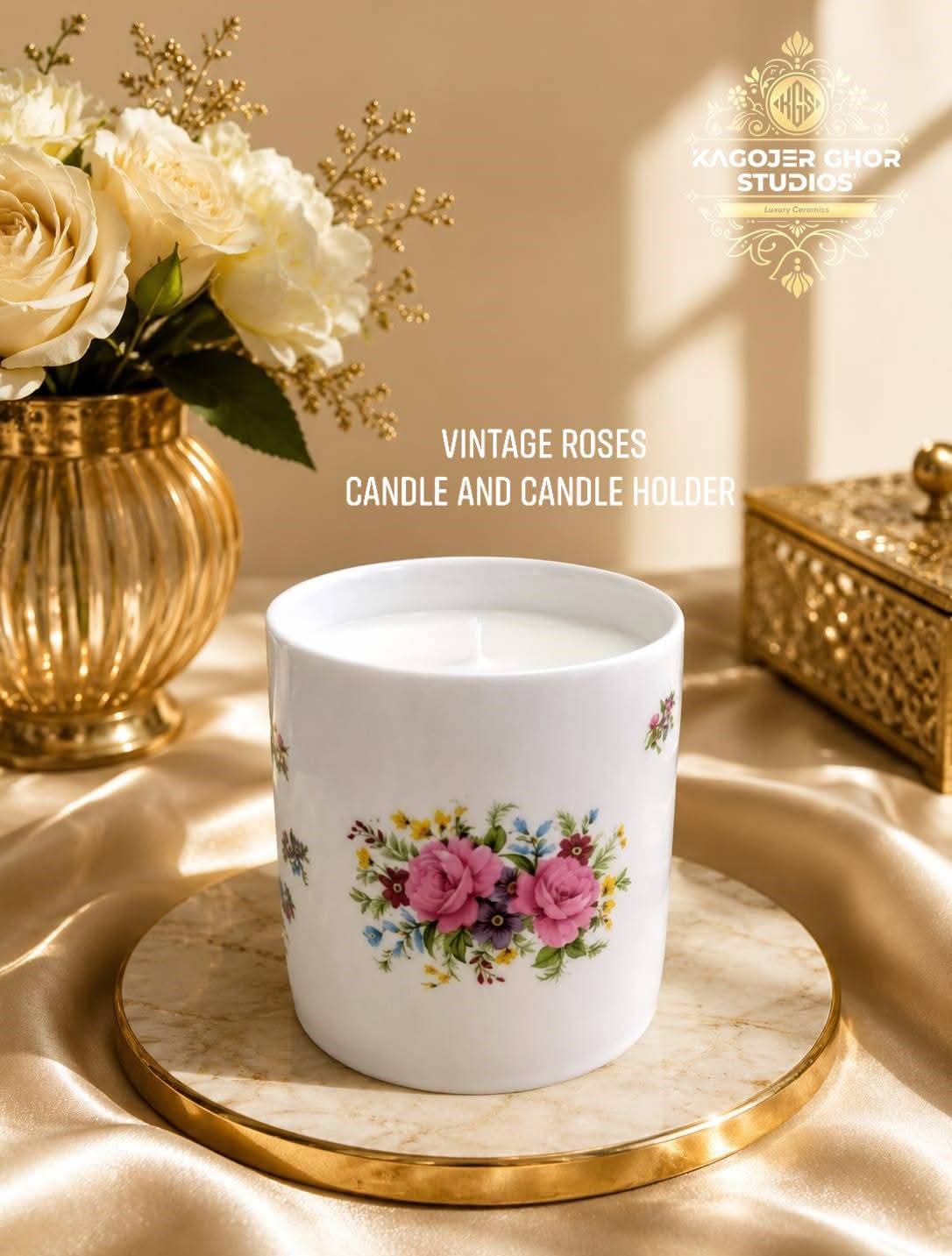 WhatsApp Image 2026-09-10 at 4.13.00 PM(1) Vintage Roses Candle & Candle Holder - Image 1