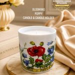 Blooming Poppy Candle & Candle Holder
