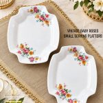 Vintage Baby Roses Small Serving Platters (Each)