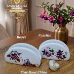 Roses & Fuschia Napkin Holder (Each)