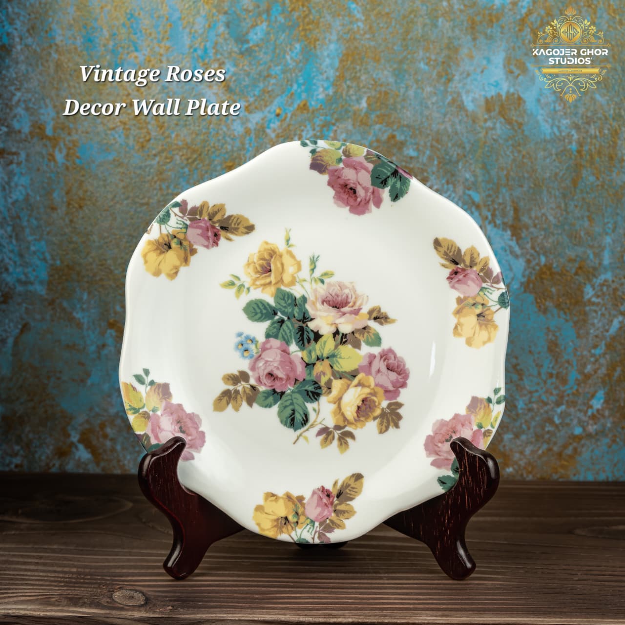 WhatsApp Image 2026-09-14 at 1.11.16 PM Vintage Roses Decor Wall Plate - Image 1
