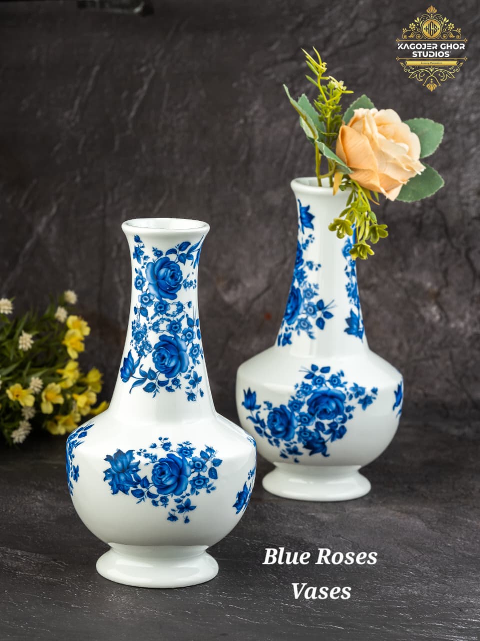 WhatsApp Image 2026-09-14 at 1.11.21 PM (1) Blue Roses Vases (Each) - Image 1