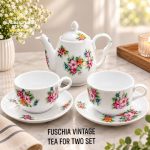 Fuschia Vintage Tea For Two Set