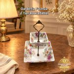 Gardenia Fuchsia 2 Tier Bowl Platter