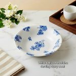 White & Blue Porcelaina Serving Curry Bowl