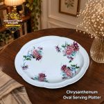 Chrysanthemum Oval Serving Platter