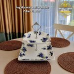 Royal vintage blue roses 2 tier platter