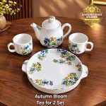 Autumn Bloom Tea for 2 Combo Set with Tray
