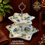 Autumn Bloom 2 Tier Star Platter