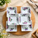Fuschia Desert Square Bowls (Set of 6)