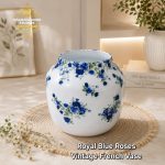 Royal Blue Roses Vintage French Vase