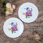 Vintage Floral Garden Tea Party Plates (Set of 2)