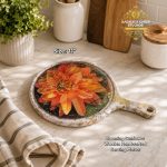 Blooming Sunflower Wooden Handcrafted Serving Platter