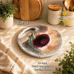 Le Rose  Curvy Handcrafted  Serving Platter