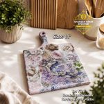 Tea Time Handcrafted Wooden Serving Board / Platter