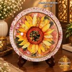 Sunflower Bloom Handcrafted Wooden Vanity Tray / Platter.