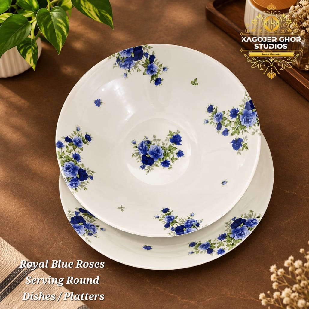 WhatsApp Image 2026-10-12 at 3.14.02 PM Royal Blue Roses Serving Round Dishes & Platters - Image 1