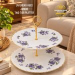 Lavender Hues Jumbo Two Tier Platter