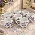 Lavender Hues Floral Mugs (Each)
