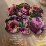 Royal Roses Jumbo Size Hexagon Styled Coasters (Set of 6)